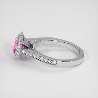 1.67 Ct. Pink Sapphire Ring, 18K White Gold 4