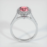1.96 Ct. Padparadscha Sapphire Ring, 18K White Gold 3