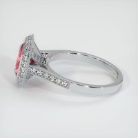 1.96 Ct. Padparadscha Sapphire Ring, 18K White Gold 4