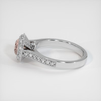 1.08 Ct. Padparadscha Sapphire Ring, 18K White Gold 4