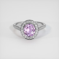 1.37 Ct. Sapphire Ring, 18K White Gold 1