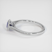 0.74 Ct. Sapphire Ring, 18K White Gold 4