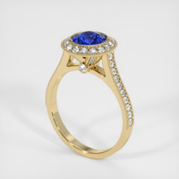 1.13 Ct. Blue Sapphire Ring, 10K Yellow Gold 2