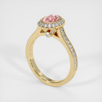 1.12 Ct. Padparadscha Sapphire Ring, 10K Yellow Gold 2