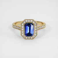 2.27 Ct. Blue Sapphire Ring, 10K Yellow Gold 1