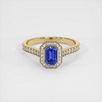 1.09 Ct. Blue Sapphire Ring, 10K Yellow Gold 1