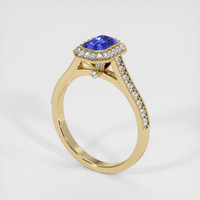 1.09 Ct. Blue Sapphire Ring, 10K Yellow Gold 2