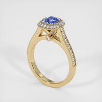 2.06 Ct. Blue Sapphire Ring, 10K Yellow Gold 2