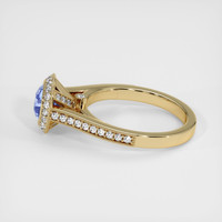 2.06 Ct. Blue Sapphire Ring, 10K Yellow Gold 4