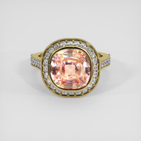 5.19 Ct. Padparadscha Sapphire Ring, 14K Yellow Gold 1