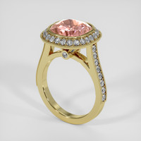 5.19 Ct. Padparadscha Sapphire Ring, 14K Yellow Gold 2