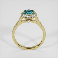1.36 Ct. Bluish Green Sapphire Ring, 14K Yellow Gold 3