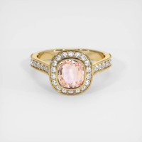 1.58 Ct. Padparadscha Sapphire Ring, 18K Yellow Gold 1