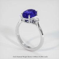 3.54 Ct. Color Change Sapphire Ring, Platinum 950 2