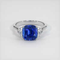 3.56 Ct. Blue Sapphire Ring, Platinum 950 1