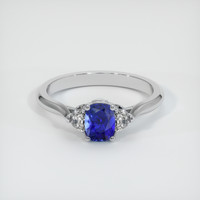 0.76 Ct. Blue Sapphire Ring, Platinum 950 1