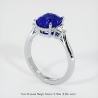 4.18 Ct. Blue Sapphire Ring, Platinum 950 2