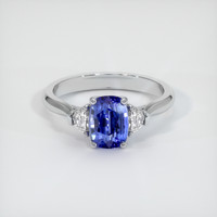 1.80 Ct. Blue Sapphire Ring, Platinum 950 1