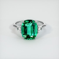 3.30 Ct. Emerald Ring, Platinum 950 1