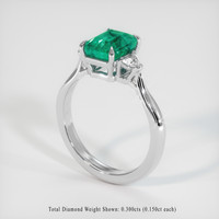 2.81 Ct. Emerald Ring, Platinum 950 2