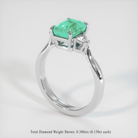 1.76 Ct. Emerald Ring, Platinum 950 2