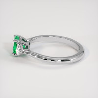 0.74 Ct. Emerald Ring, Platinum 950 4