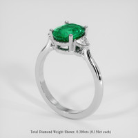 1.73 Ct. Emerald Ring, Platinum 950 2