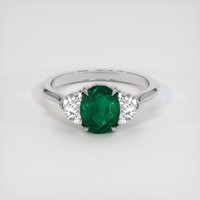 1.37 Ct. Emerald Ring, Platinum 950 1
