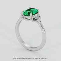 1.64 Ct. Emerald Ring, Platinum 950 2