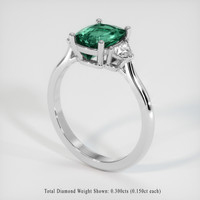 1.58 Ct. Gemstone Ring, Platinum 950 2