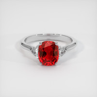1.85 Ct. Ruby Ring, Platinum 950 1