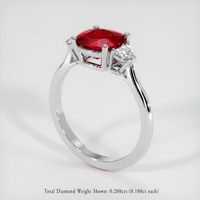 1.19 Ct. Ruby Ring, Platinum 950 2