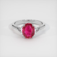 1.31 Ct. Ruby Ring, Platinum 950 1