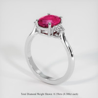 1.31 Ct. Ruby Ring, Platinum 950 2