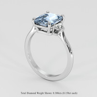 2.99 Ct. Blue Sapphire Ring, Platinum 950 2