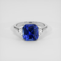 4.14 Ct. Blue Sapphire Ring, Platinum 950 1