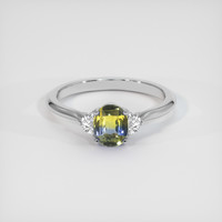 1.13 Ct. Bi Color Sapphire Ring, Platinum 950 1