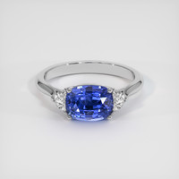 2.69 Ct. Blue Sapphire Ring, Platinum 950 1