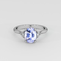 2.48 Ct. Violet Sapphire Ring, Platinum 950 1