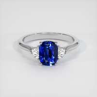 1.58 Ct. Blue Sapphire Ring, Platinum 950 1