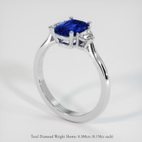 1.58 Ct. Blue Sapphire Ring, Platinum 950 2