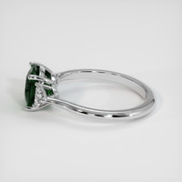 2.10 Ct. Bluish Green Sapphire Ring, Platinum 950 4