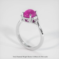 2.85 Ct. Pink Sapphire Ring, Platinum 950 2