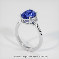 4.50 Ct. Blue Sapphire Ring, Platinum 950 2
