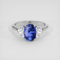2.52 Ct. Blue Sapphire Ring, Platinum 950 1