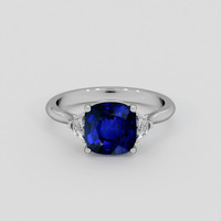 3.30 Ct. Blue Sapphire Ring, Platinum 950 1