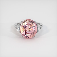 9.97 Ct. Padparadscha Sapphire Ring, Platinum 950 1