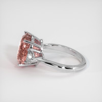 9.97 Ct. Padparadscha Sapphire Ring, Platinum 950 4
