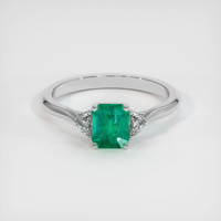 0.99 Ct. Emerald Ring, Platinum 950 1