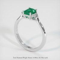 0.99 Ct. Emerald Ring, Platinum 950 2